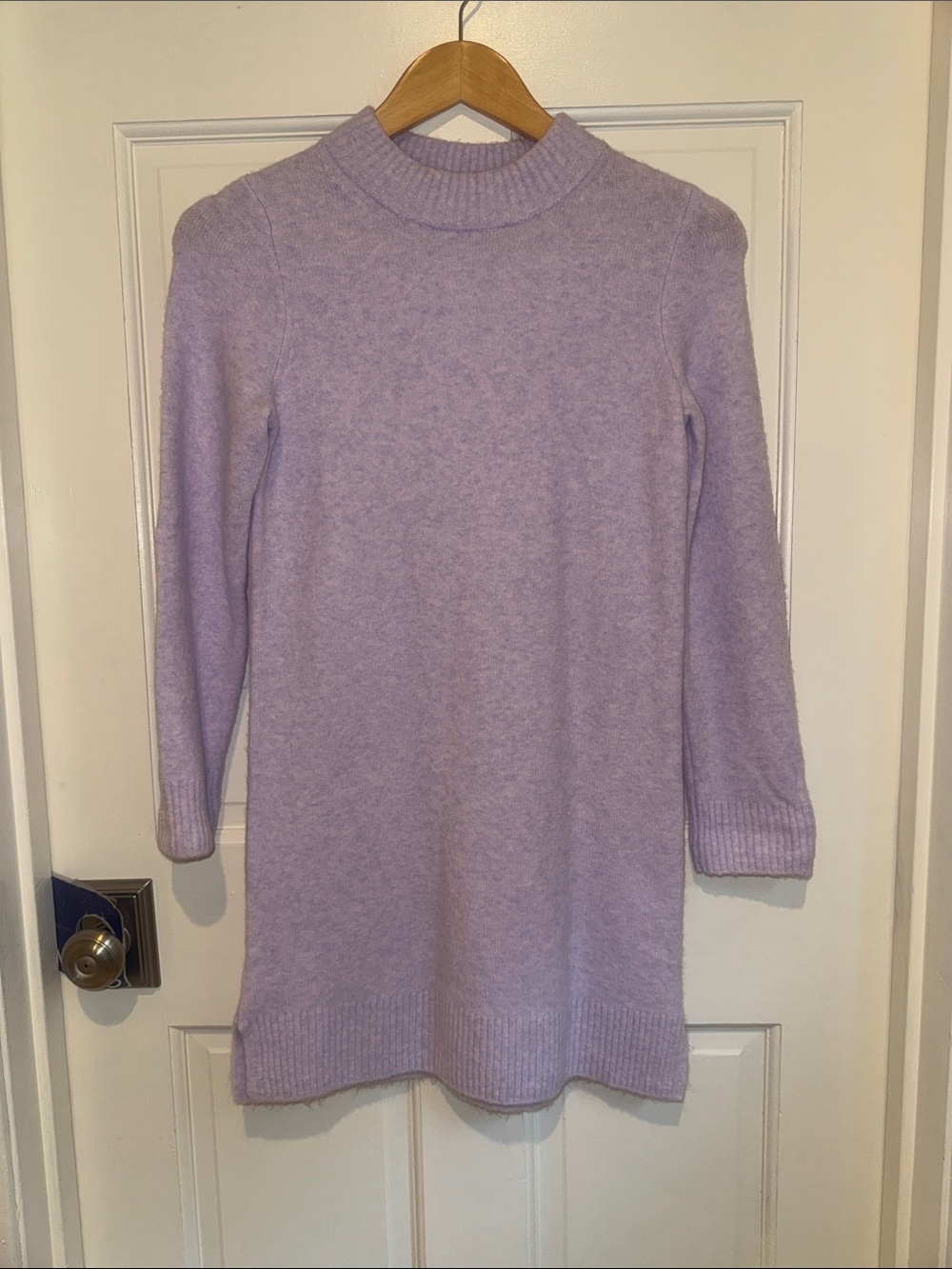 Girls Crewcuts Lavender Knit Turtleneck Sweater Dress size 10